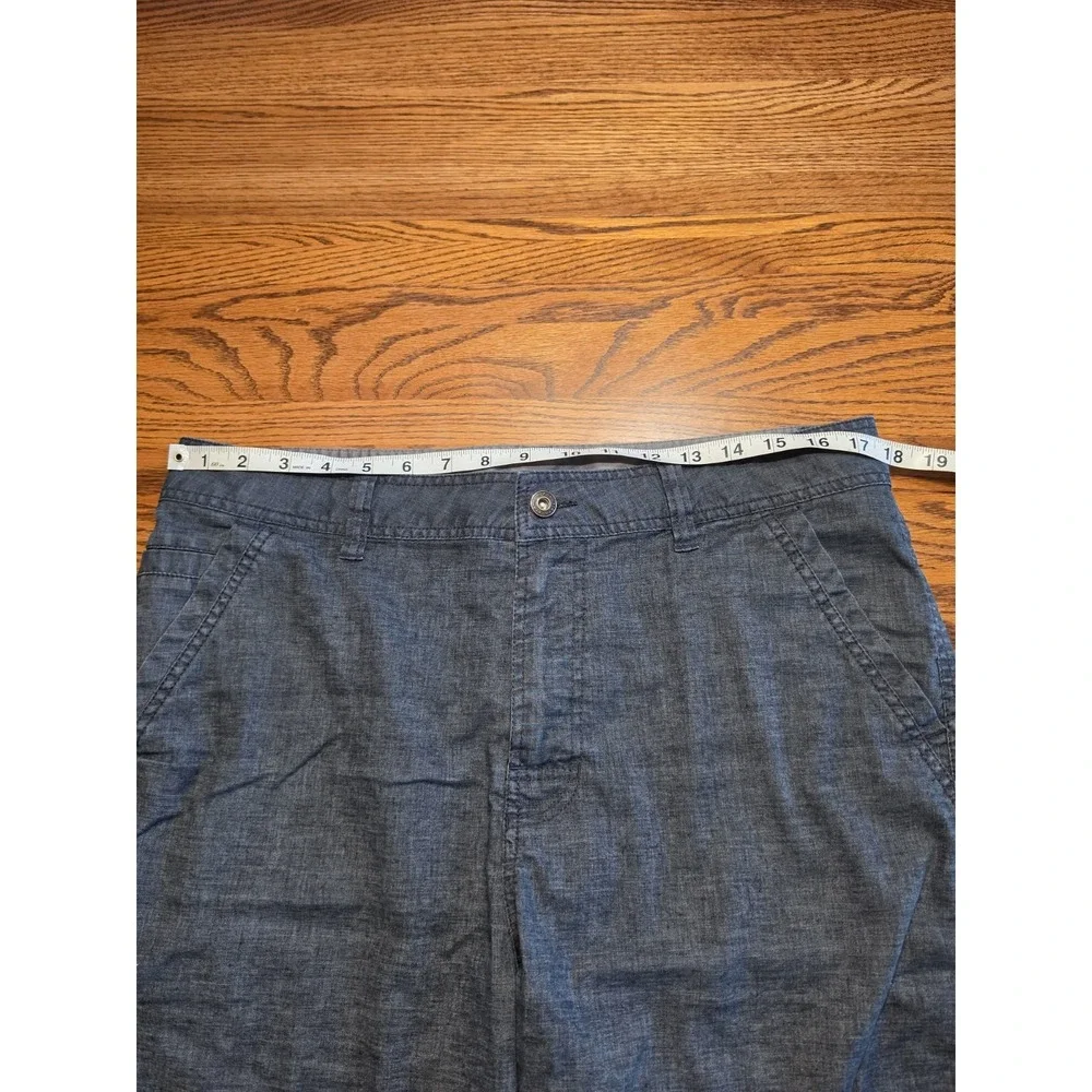 Prana Furrow Shorts Mens SZ 34 Blue Gray Casual Walking Hiking Cargo Outdoor 8